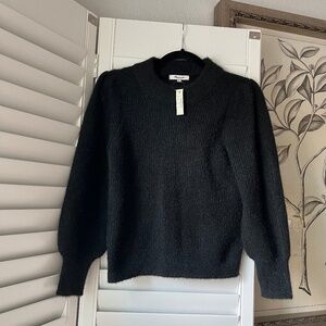 Madewell Black Fuzzy Shimmer Sweater - Size XXS